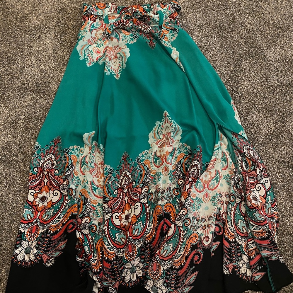 Printed maxi skirt